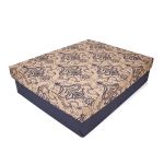 CAIXA P/ BOLO 42X35X12 - ARABESCO FLORAL AZUL - BL 05