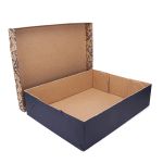 CAIXA P/ BOLO 42X35X12 - ARABESCO FLORAL AZUL - BL 05