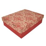 CAIXA P/ BOLO - 42X35X12 - ARABESCO FLORAL VERMELHO - BL 05 