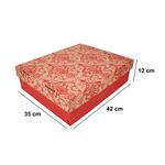 CAIXA P/ BOLO - 42X35X12 - ARABESCO FLORAL VERMELHO - BL 05 