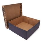 CAIXA P/ BOLO 32X32X12 - ARABESCO FLORAL AZUL - BL 06 