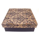 CAIXA P/ BOLO 32X32X12 - ARABESCO FLORAL AZUL - BL 06 
