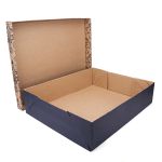 CAIXA P/ BOLO - 52X43X12 - ARABESCO FLORAL AZUL - BL 07