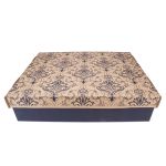 CAIXA P/ BOLO - 52X43X12 - ARABESCO FLORAL AZUL - BL 07