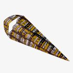 EMBALAGEM CONE COM SUPORTE DE MOLHOS BLACK YELLOW - 50 UNIDADES