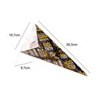 EMBALAGEM CONE COM SUPORTE DE MOLHOS BLACK YELLOW - 50 UNIDADES