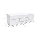 CAIXA PRESENTE COM IMA E ALÇA PU BRANCA 335X110X100- 1 UNIDADE