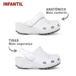 Babuche Infantil Branco BB31 Soft Works Antiderrapante