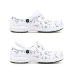 Babuche Branco Estampa DNA BB61 Soft Works Sapato de Segurança EPI Antiderrapante