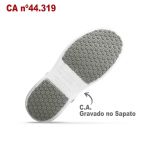 Babuche Branco Estampa DNA BB61 Soft Works Sapato de Segurança EPI Antiderrapante