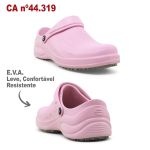 Babuche Rosa BB61 Soft Works Sapato de Segurança EPI Antiderrapante