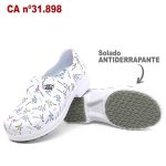 Sapato Unissex Branco Estampa DNA BB65 Soft Works Sapato de Segurança EPI Antiderrapante