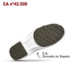 Sapato Social Branco BB67 Sem Ponteira Soft Works Sapato de Segurança EPI Antiderrapante