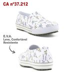 Tênis Antiderrapante Branco Estampa DNA BB80 Soft Works Sapato de Segurança EPI