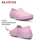 Tênis Antiderrapante Rosa BB80 Soft Works Sapato de Segurança EPI
