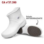 Bota Antiderrapante Cano Curto Branco BB85 Soft Works Bota De Segurança Epi