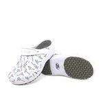Babuche Plus Work Branco Estampa DNA BB90 Soft Works Sapato de Segurança EPI Antiderrapante