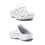 Babuche Plus Work Branco Estampa DNA BB90 Soft Works Sapato de Segurança EPI Antiderrapante
