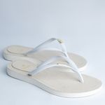 Chinelo de Dedo Branco Flop Palmilha Cobra