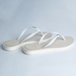 Chinelo de Dedo Branco Flop Palmilha Cobra