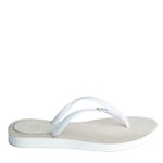 Chinelo de Dedo Branco Flop Palmilha Dourada