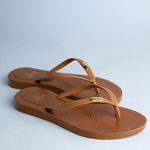 Chinelo de Dedo Caramelo Flop Palmilha Cobra
