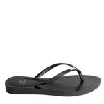 Chinelo de Dedo Preto Flop Palmilha Cobra