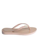 Chinelo de Dedo Bege Flop Palmilha Cobra