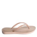 Chinelo de Dedo Bege Flop Palmilha Dourada