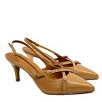 Slingback Mel em Couro Salto Fino 