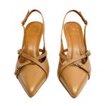 Slingback Mel em Couro Salto Fino 
