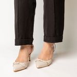 SlingBack Off White Salto Fino Ana