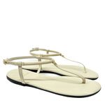 Sandália Rasteira Off White em Couro Isabella