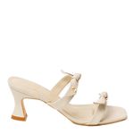 Sandália Off White Salto Taça Ana