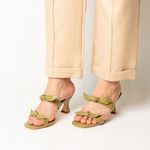 Sandália Verde Pistache Salto Taça Ana