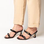 Sandália Preta Salto Taça Ana