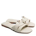 Sandália Rasteira Off White Chrys Couro
