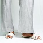 Sandália Rasteira Off White Chrys Couro