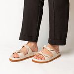 Sandália Papete Off White Ana Couro