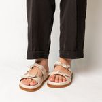 Sandália Papete Off White Ana Couro