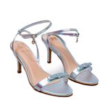 Sandália Prata Salto Fino Bia Couro