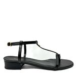 Sandália Preta Salto Bloco Couro (backup descrição visual aqui)