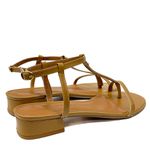 Sandália Mel Salto Bloco Couro