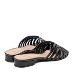 Tamanco Preto Salto Bloco Couro