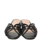 Tamanco Preto Salto Bloco Couro