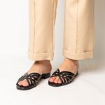 Tamanco Preto Salto Bloco Couro