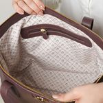 Bolsa Shopping Marrom Couro Grande