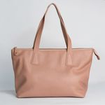 Bolsa Shopping Bege Couro Grande
