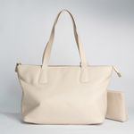 Bolsa Shopping Off White Couro Grande