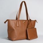 Bolsa Shopping Caramelo Couro Grande